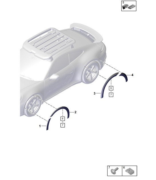Diagram 810-600 Porsche Panamera 970 MK1 (2009-2013) Carrosserie