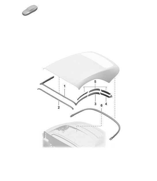 Diagram 811-250 Porsche Boxster 986/987/981 (1997-2016) Body