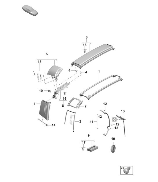 Diagram 811-410 Porsche 964 (911) C2 1989-93 Body