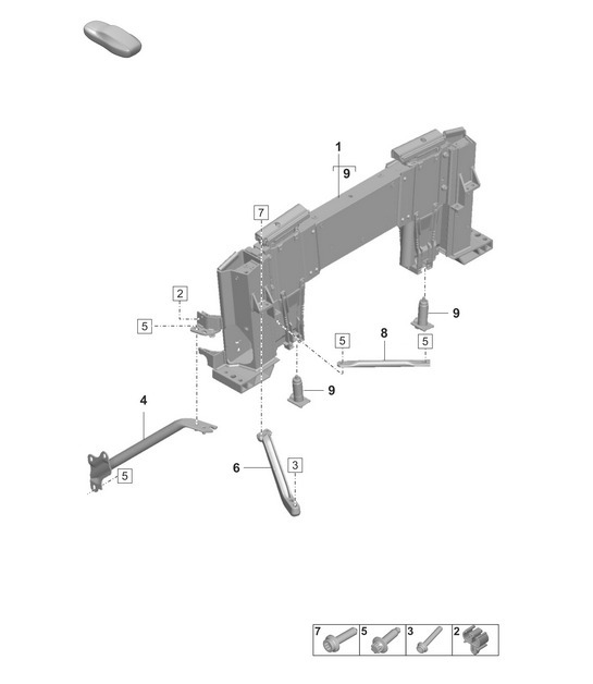 Diagram 811-550 Porsche Boxster 986/987/981 (1997-2016) Body