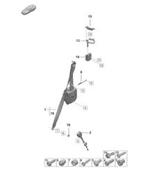 Cintura di sicurezza a tre punti / Chiusura cintura - ANTERIORE - 992.1 Carrera 2019 - 2024