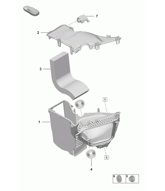 Diagram 814-050 Porsche Cayman 987C / 981C (2005-2016) Carrosserie