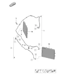 Klimaanlage / Kältemittelleitung / Radhaus - VORNE - 992.1 Carrera 2019 - 2024