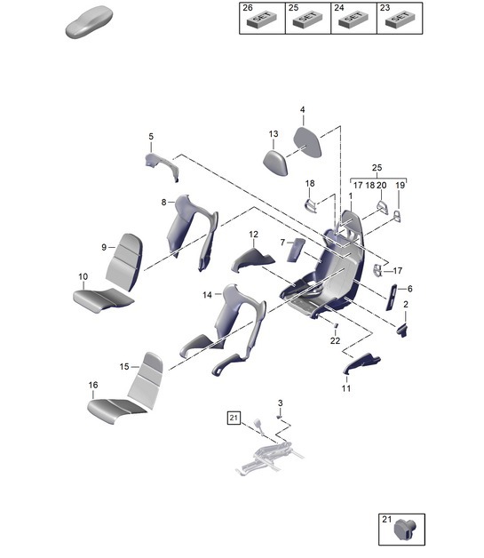 Diagram 817-340 Porsche Boxster 981 Spyder 3.8L 2016 Carrosserie