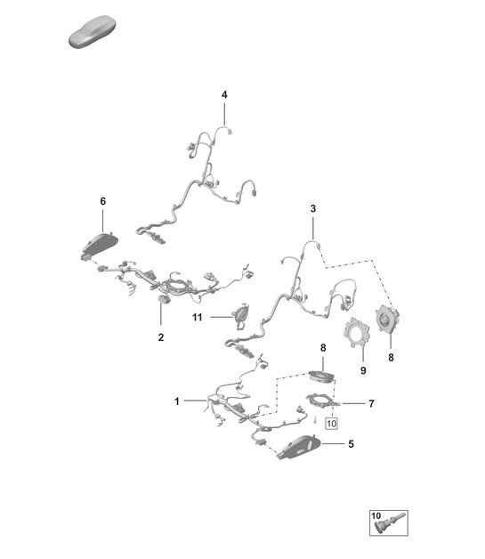 Diagram 817-500 Porsche 992 (911) MK1 2019-2024 Carrosserie