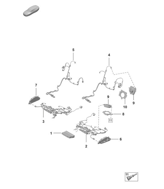 Diagram 817-520 Porsche 992 (911) MK1 2019-2024 Carrosserie