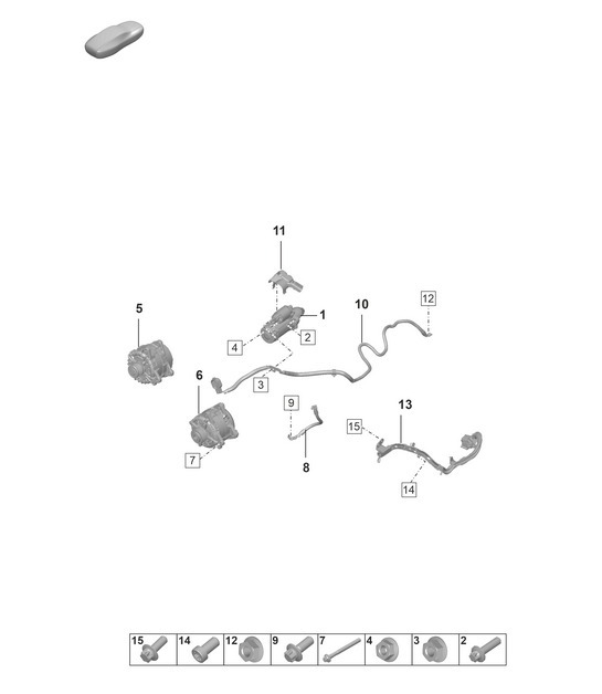 Diagram 902-050 Porsche 997 (911) MK1 2005-2008 Electrical equipment