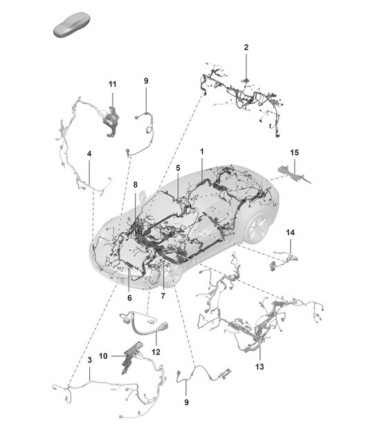 Diagram 902-100 Porsche Macan (95B) MK1 (2014-2018) Electrical equipment