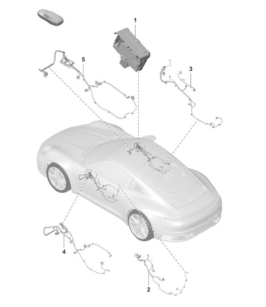Diagram 902-150 Porsche 997 MK1 TURBO 2007-09 Electrical equipment