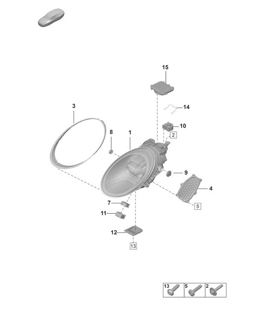 Diagram 905-022 Porsche 356A 1955-59 Electrical equipment