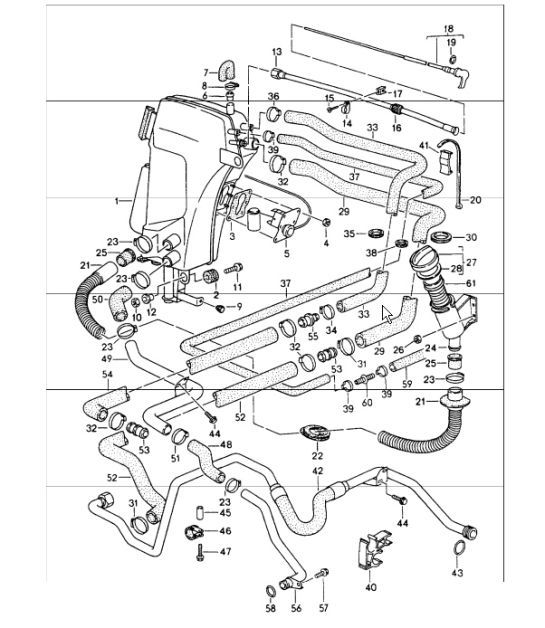Diagram 104-01 Porsche 356A 1955-59 引擎