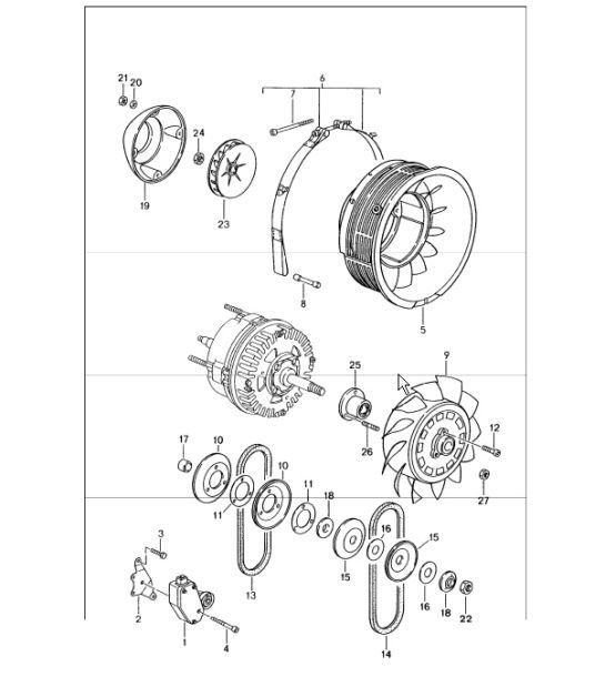 Diagram 105-00 Porsche 卡宴 92A（958） 2010-2017 引擎