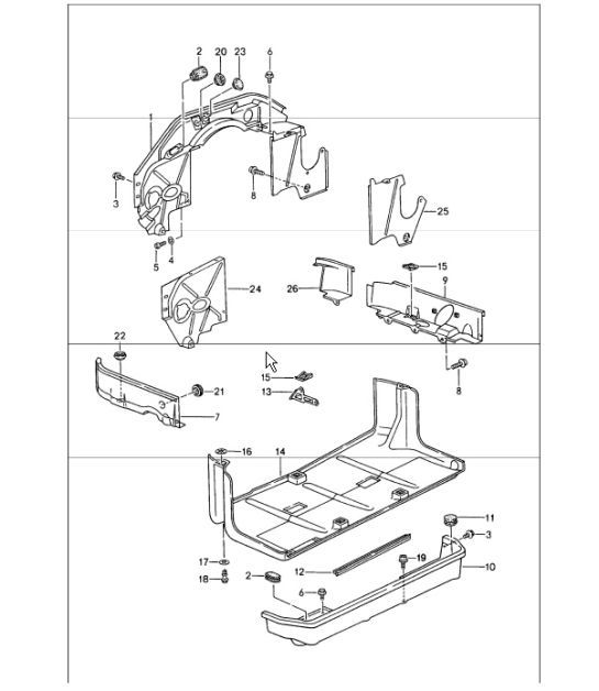 Diagram 105-10 Porsche Cayman 987C / 981C (2005-2016) Moteur