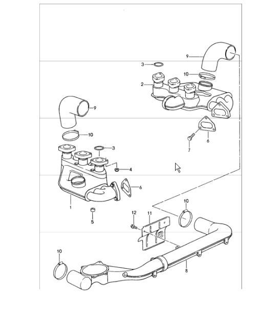 Diagram 202-05 Porsche Boxster 718 (982) 2017>> Sistema de combustible, sistema de escape