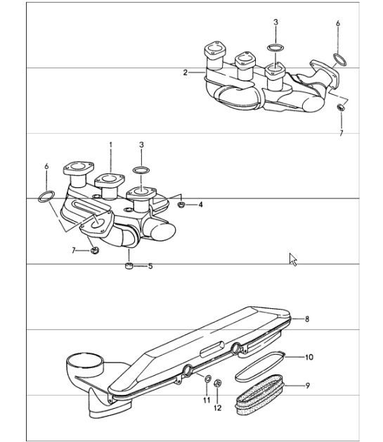 Diagram 202-10 Porsche 卡宴 3.0L 柴油 2007>> 燃油系统、排气系统