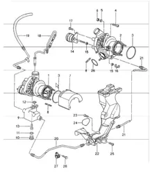 turbocharger oil pump for turbocharger 993 1994-98