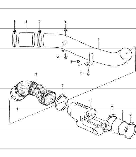 Diagram 202-20 Porsche Boxster GTS 718 4.0L Manual (400 ch) Système de carburant, système d'échappement