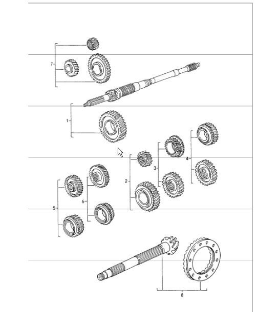 Diagram 303-01 Porsche 924S 2.5L 1986-87 