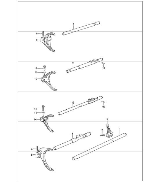 Diagram 304-00 Porsche Cayman 718 2.0L Manual (300 Bhp) Trasmissione