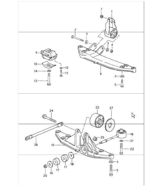 Diagram 307-00 Porsche 911 1978-1983 3.0L / SC Übertragung