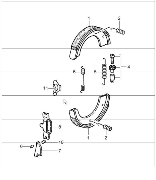Diagram 603-05 Porsche 991.1 Turbo 3.8L (520 Bhp) 2014-16 Roues, Freins