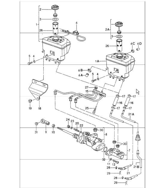 Diagram 604-00 Porsche 991.1 Carrera C2 3.4L (350 Bhp) 2012-16 Roues, Freins