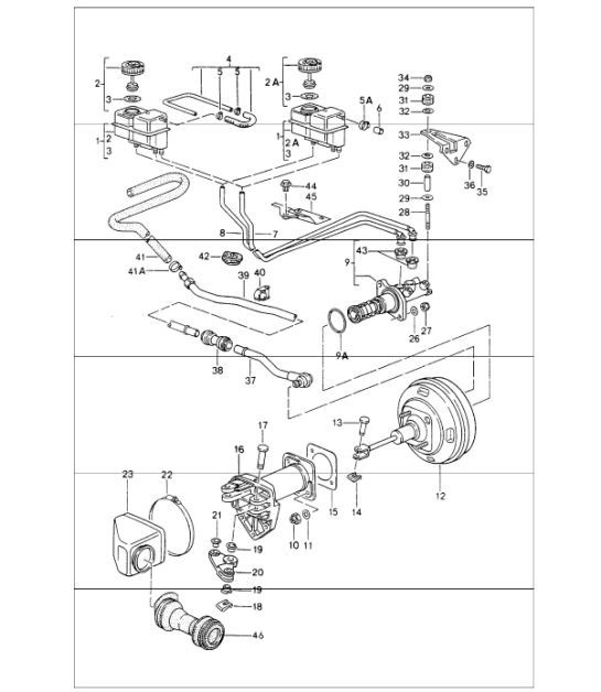 Diagram 604-01 Porsche Macan (95B) MK1 (2014-2018) Roues, Freins