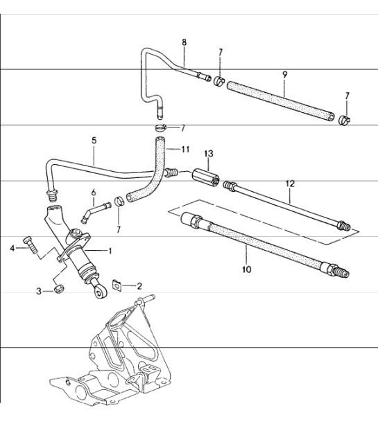 Diagram 702-08 Porsche Macan (95B) MK1 (2014-2018) Hand Lever System, Pedal Cluster 