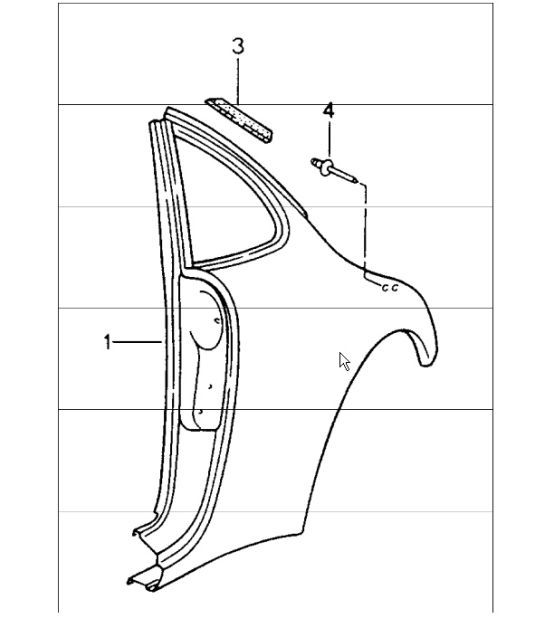 Diagram 801-55 Porsche 991.2 Carrera 2 3.0L (370 Bhp) 2016-19 Carrocería