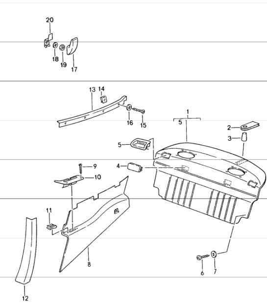 Diagram 807-05 Porsche Cayman 718C (982C) 2017>> Carrocería