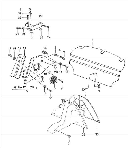 Diagram 807-07 Porsche 997 MK1 GT2 2007-09  车身