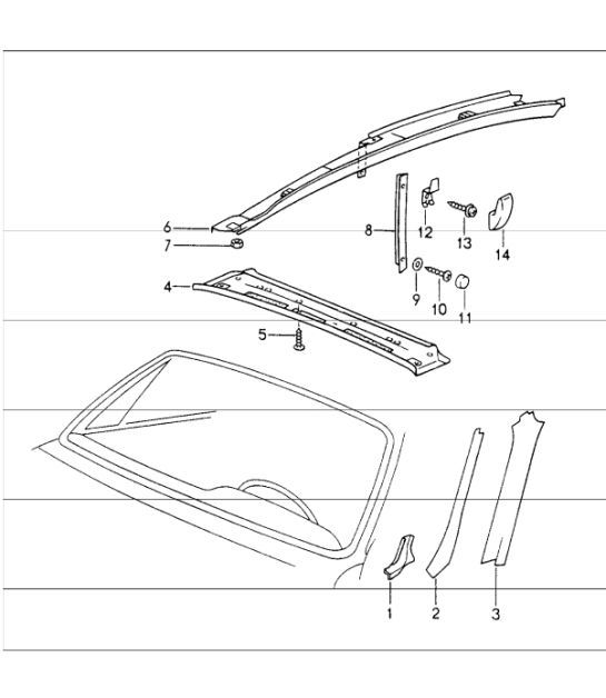 Diagram 807-09 Porsche 991 (911) MK1 2012-2016 Carrosserie