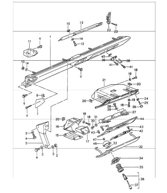 Diagram 809-01 Porsche 968 (1992-1995)  车身