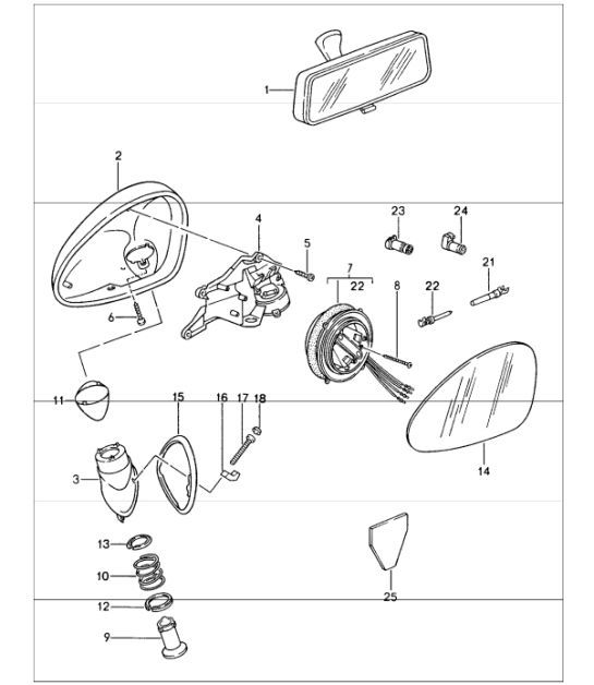 Diagram 809-10 Porsche Macan (95B) MK1 (2014-2018) Karosserie