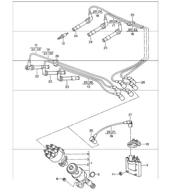 Diagram 901-01 Porsche Cayman GT4 3.8L 2015-16 Electrical equipment