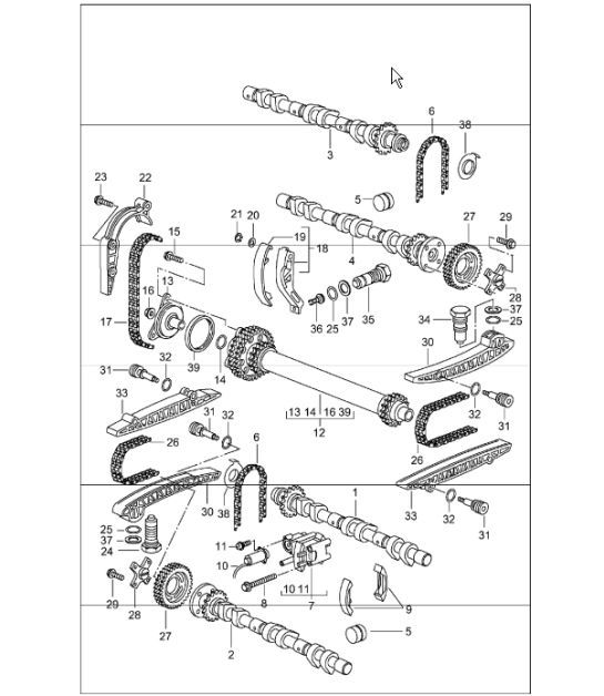 Diagram 103-10 Porsche 914 (1970-1976) Moteur
