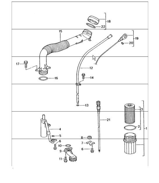 Diagram 104-05 Porsche Macan (95B) MK1 (2014-2018) Moteur