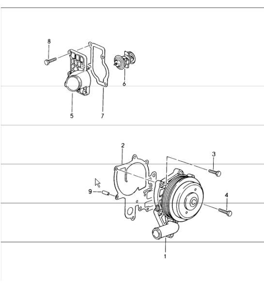 Diagram 105-00 Porsche 914 (1970-1976) Moteur