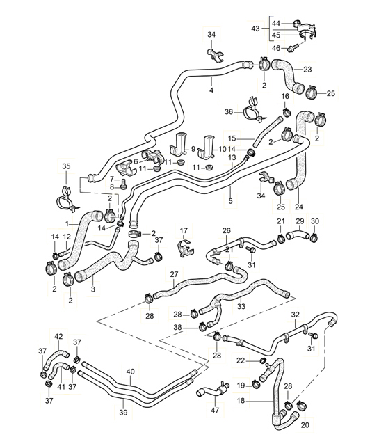 Diagram 105-05 Porsche 911 & 912 (1965-1989) Moteur