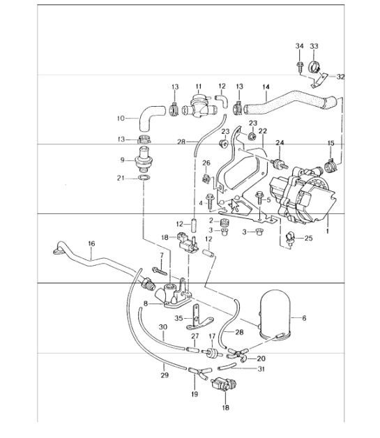 Diagram 108-05 Porsche 997 MK1 TURBO 2007-09 Moteur