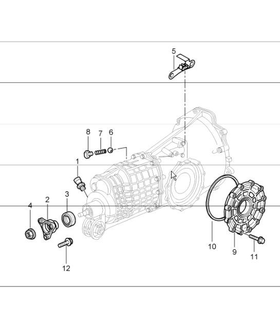 Diagram 302-05 Porsche Cayenne 9PA1 (957) 2007-2010 Transmission