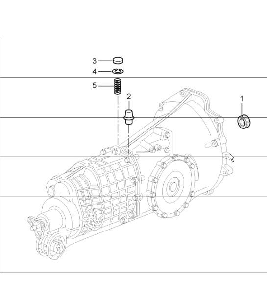 Diagram 302-06 Porsche Cayman GTS 718 2.5L Manual (365 CV) Transmisión
