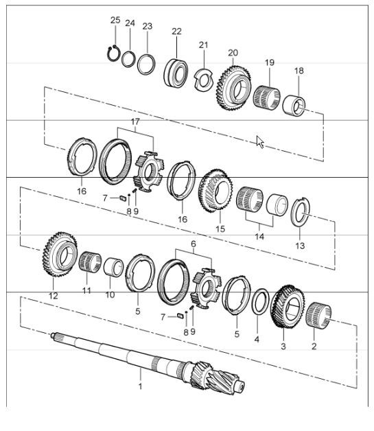 Diagram 303-11 Porsche 914 (1970-1976) Transmission