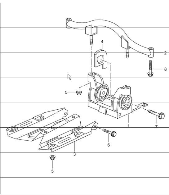 Diagram 370-01 Porsche 997 MK1 Carrera 2 3.6L 2005-08 Übertragung