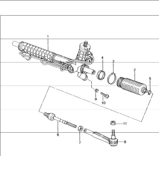 Diagram 403-00 Porsche Cayman 987C / 981C (2005-2016) Vorderachse, Lenkung 
