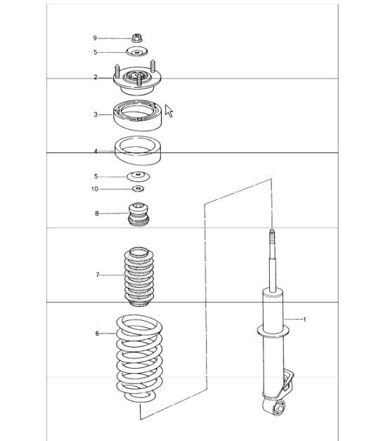 Diagram 502-00 Porsche Macan (95B) MK1 (2014-2018) Hinterachse