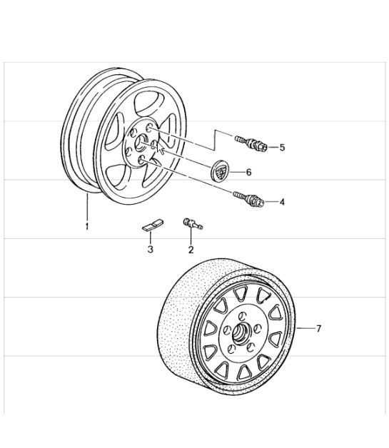 Diagram 601-00 Porsche 997 MKII GT3 2010>> Wheels, Brakes