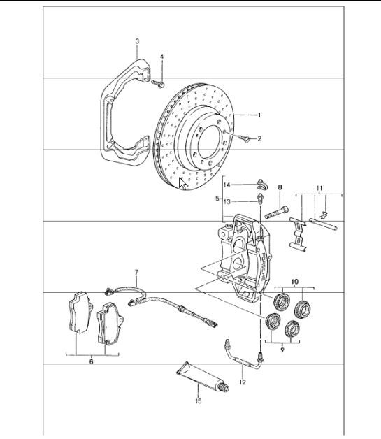 Diagram 603-00 Porsche 964（911）（1989-1994） 车轮、制动器