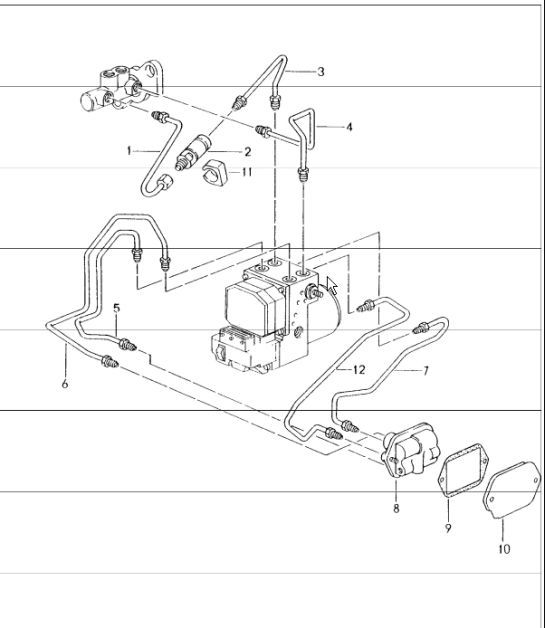 Diagram 604-08 Porsche 996 (911) (1997-2005) Wielen, Remmen