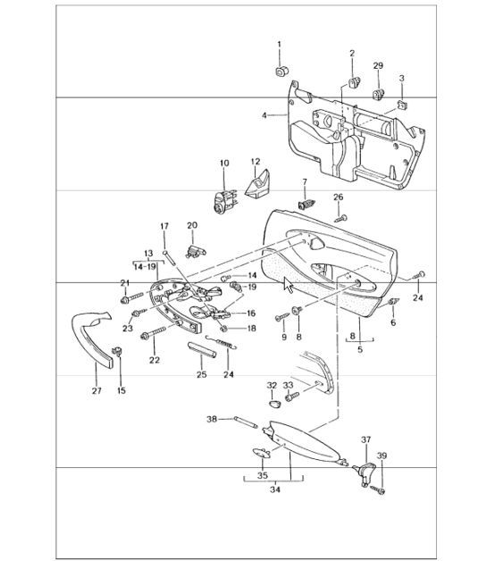 Diagram 807-10 Porsche 991 (911) MK1 2012-2016 Karosserie